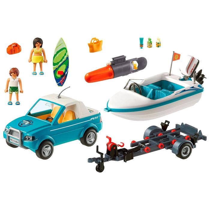Pick Up Con Lancha Summer Fun 71589 Playmobil 1 Pick Up Con Lancha Summer Fun 71589 Playmobil 1
