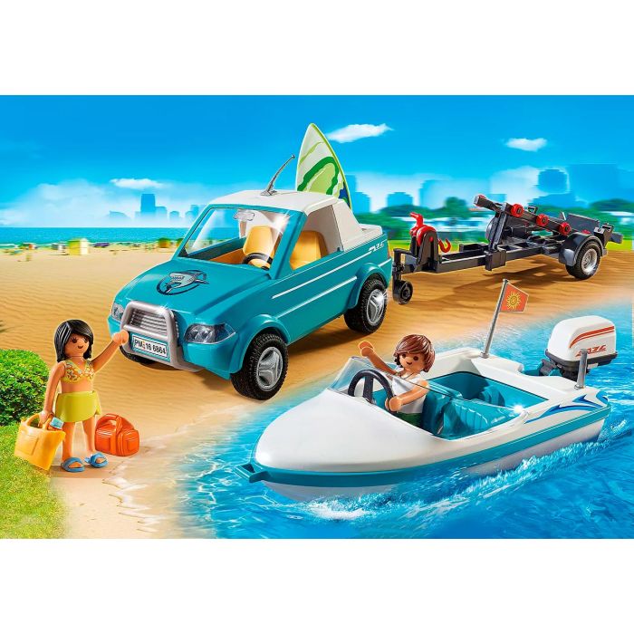 Pick Up Con Lancha Summer Fun 71589 Playmobil 3 Pick Up Con Lancha Summer Fun 71589 Playmobil 3