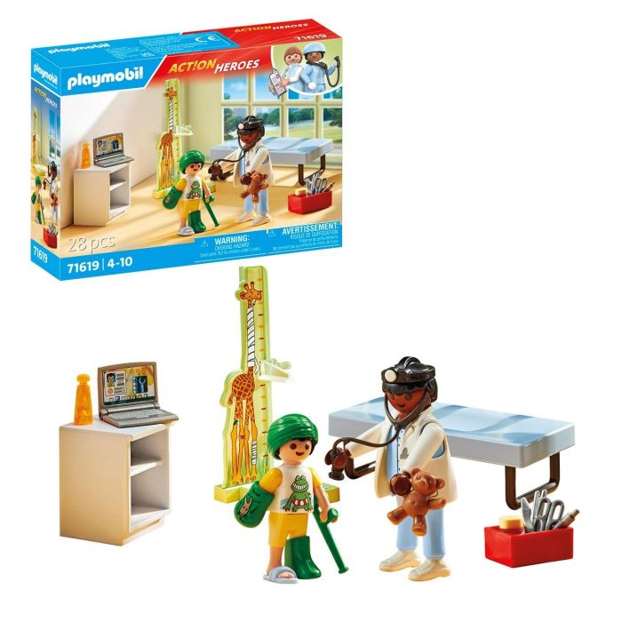 Pediatra Con Osito Peluche Action Heroes 71619 Playmobil 1