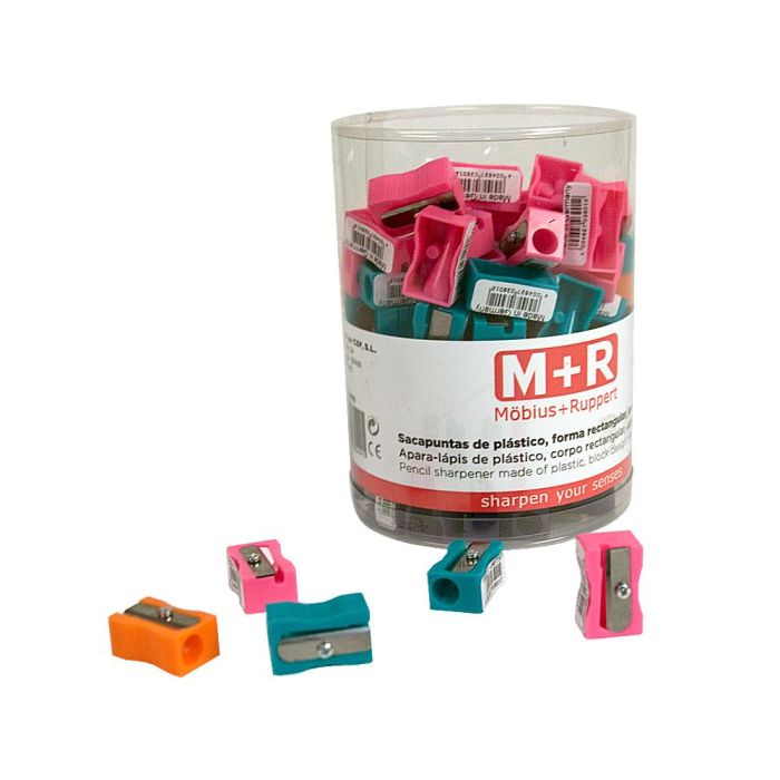 Sacapuntas M+R 304 Plastico Rectangular 1 Uso Colores Surtidos 100 unidades 2