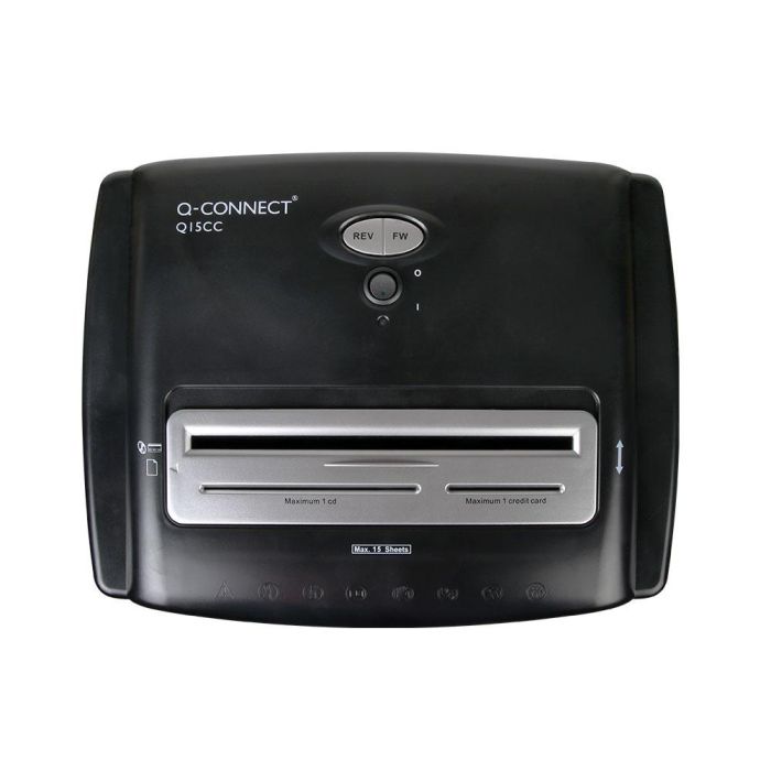 Destructora De Documentos Q-Connect Kf15553 Capacidad De Corte 15 H Destruye Grapas Clips Cd Y Tarjetas 35 Litros 4