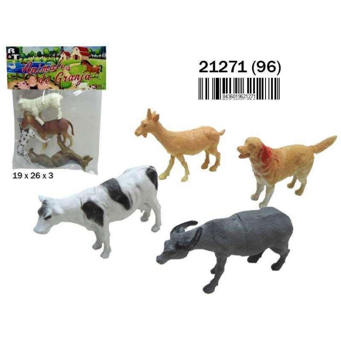 Figuras animales granja en bolsa 4 unidades 19x26x3 cm 1 Figuras animales granja en bolsa 4 unidades 19x26x3 cm 1