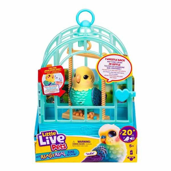 Little Live Pets Pájaro Parlanchín Real y Jaula - Mascota Interactiva que Repite +20 Sonidos 2