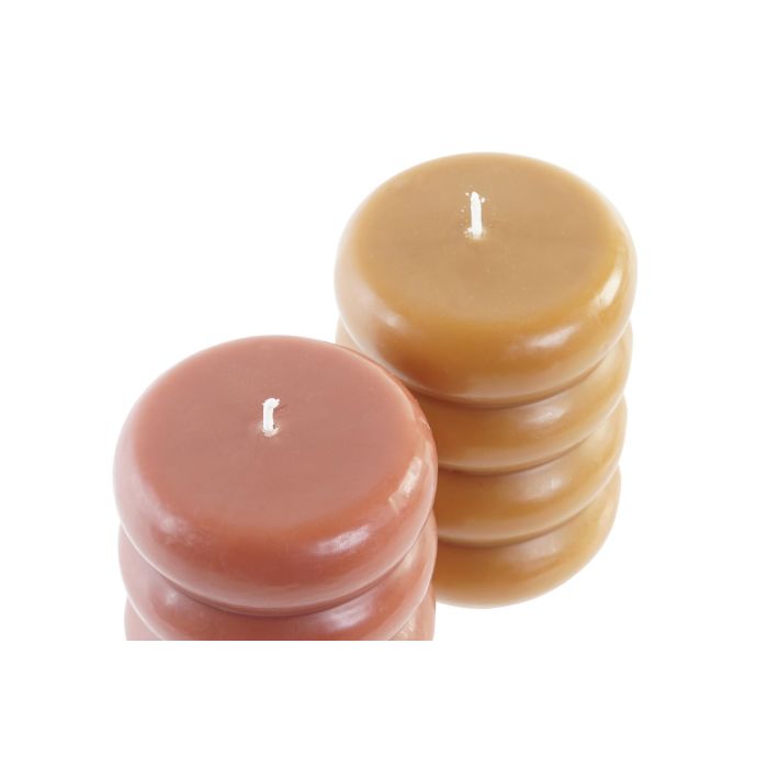 DKD Home Decor Vela Urban de Cera Colores Surtidos Terracota Granate 7x10x7 cm 394 gr (6 Unidades) 2