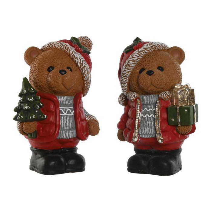Adorno Navideño Home ESPRIT Marrón Rojo Oso (2 Unidades) 1 Adorno Navideño Home ESPRIT Marrón Rojo Oso (2 Unidades) 1