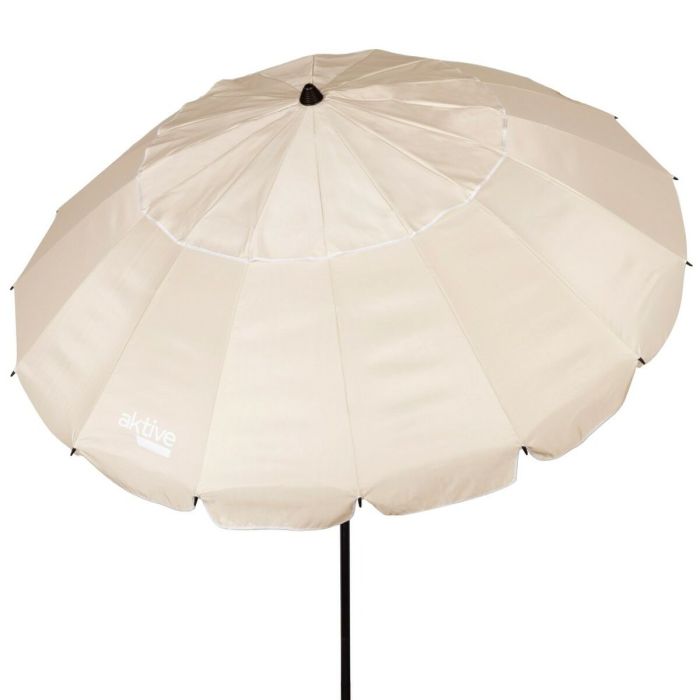 Sombrilla Aktive Crema Aluminio 240 x 235 x 240 cm (6 Unidades) 6 Sombrilla Aktive Crema Aluminio 240 x 235 x 240 cm (6 Unidades) 6