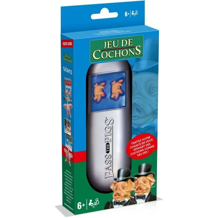 Winning Moves Juego de Cerdos Dados Juego de Mesa para Niños y Adultos +6 Años con Cartas y Lápices Incluidos 5