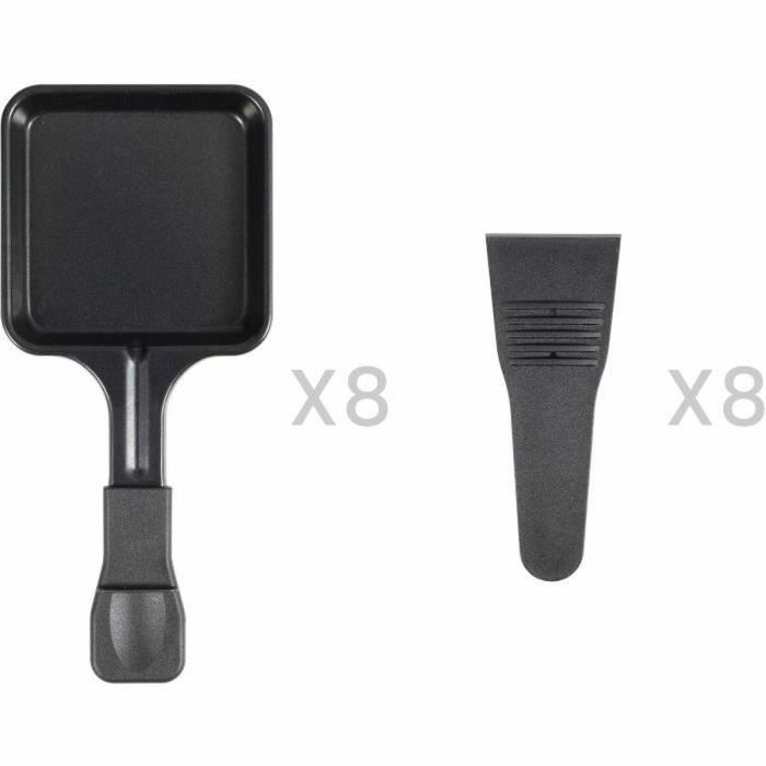 Livoo Raclette para 8 personas DOC312 1300W con Bandeja Grill Antihaderente Extraíble y Termostato Regulable 3