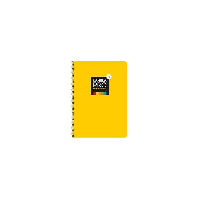 Lamela Cuaderno Espiral 100H Folio 90 gr Cuadrovía 4 mm C-Margen Cubierta Extradura Amarillo -Paquete 5U- Lamela Cuaderno Espiral 100H Folio 90 gr Cuadrovía 4 mm C-Margen Cubierta Extradura Amarillo -Paquete 5U-