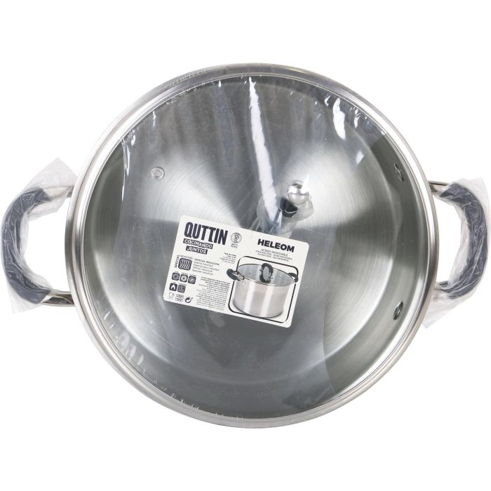 Cacerola de Acero Inoxidable Quttin 24 cm 4L con Tapa (4 Unidades) 3 Cacerola de Acero Inoxidable Quttin 24 cm 4L con Tapa (4 Unidades) 3