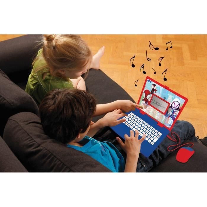 Lexibook Ordenador Educativo Spider-Man Bilingüe FR/EN para Niños - 124 Actividades con Teclado y Ratón Realista 4