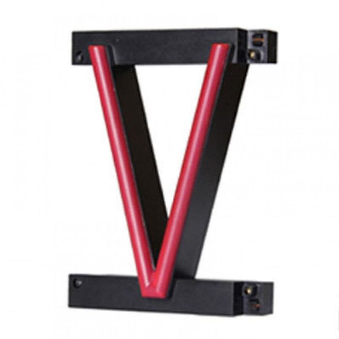 Letra LED Neon V Ancho 108Mm Alto 161Mm Fondo 38Mm - - Letra LED Neon V Ancho 108Mm Alto 161Mm Fondo 38Mm - -