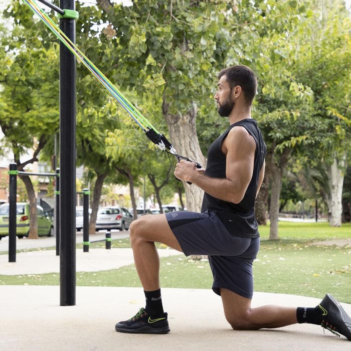 Set de Bandas de Resistencia con Accesorios y Guía de Ejercicios Rebainer InnovaGoods 5 Unidades 8