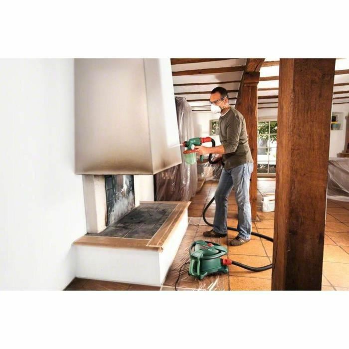 Bosch PFS 5000 E Pistola de Pintura ALLPaint potente 1200W, 500ml/min, rendimiento 3m²/min, con Mezclador para Interiores y Exteriores 3