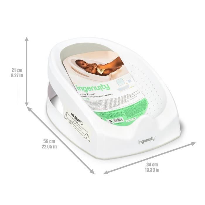 INGENUITY Tumbona de baño para bebé, Confort y Seguridad, Base suave y antideslizante - Se puede utilizar desde el nacimiento hasta los 6 meses 1 INGENUITY Tumbona de baño para bebé, Confort y Seguridad, Base suave y antideslizante - Se puede utilizar desde el nacimiento hasta los 6 meses 1