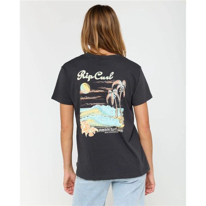 Camiseta de Manga Corta Mujer Rip Curl Waikiki Standard Negro 7-8 Años 2