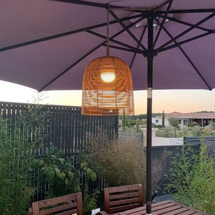 Lumisky HANG BOHEME Lámpara Colgante Nómada H35 cm Poliratán Cuerda LED Blanco Cálido Regulable 4