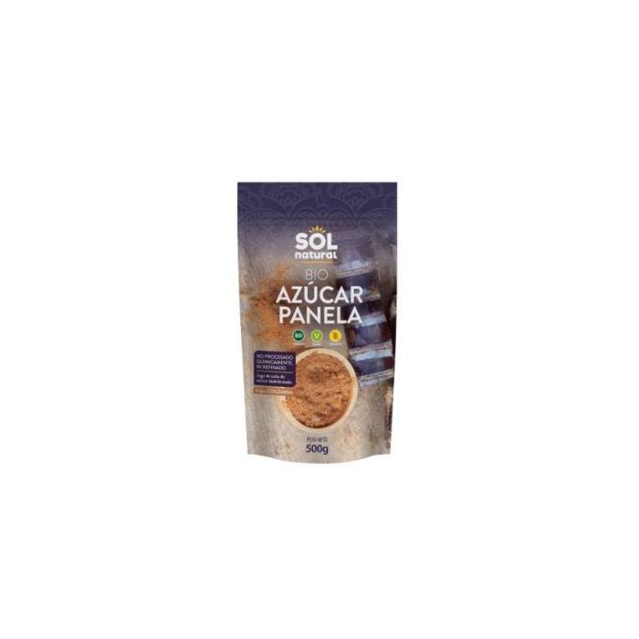 SOLNATURAL Panela Bio 500g, 100% Jugo de Caña Deshidratado de Colombia, sin refinar