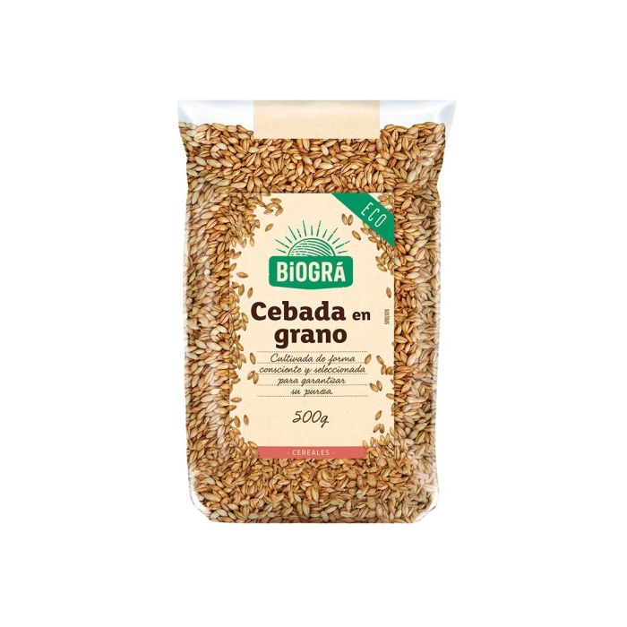 BIOGRA Cebada en Grano Bio 500g, ideal para pan, vegano y sin lactosa