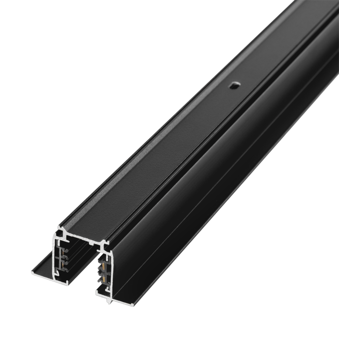 HO-LM3220-EM Carril Trifásico Empotrable para Focos LED Negro 1 Metro. Accesorios Incluidos. Perfil Extra Plano. 1 HO-LM3220-EM Carril Trifásico Empotrable para Focos LED Negro 1 Metro. Accesorios Incluidos. Perfil Extra Plano. 1