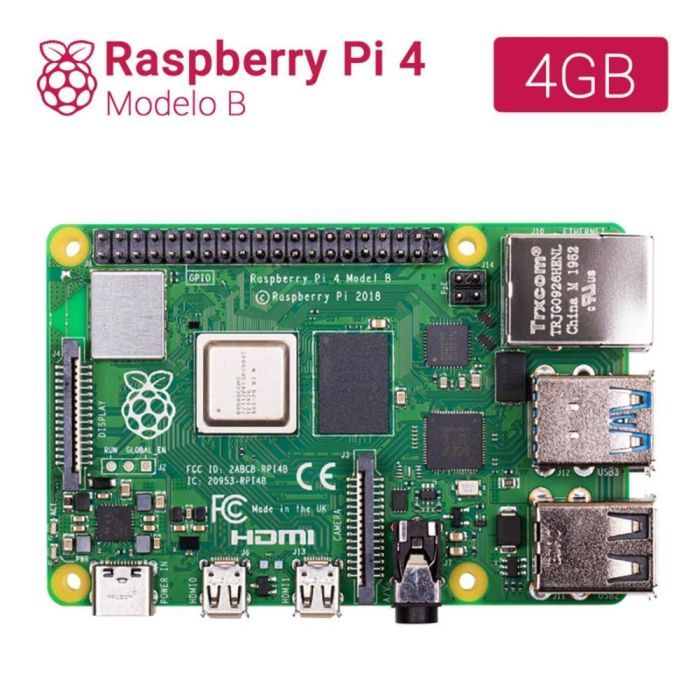 Raspberry Pi 4 Modelo B 4GB RAM WiFi Bluetooth Gigabit Ethernet Dual Monitor