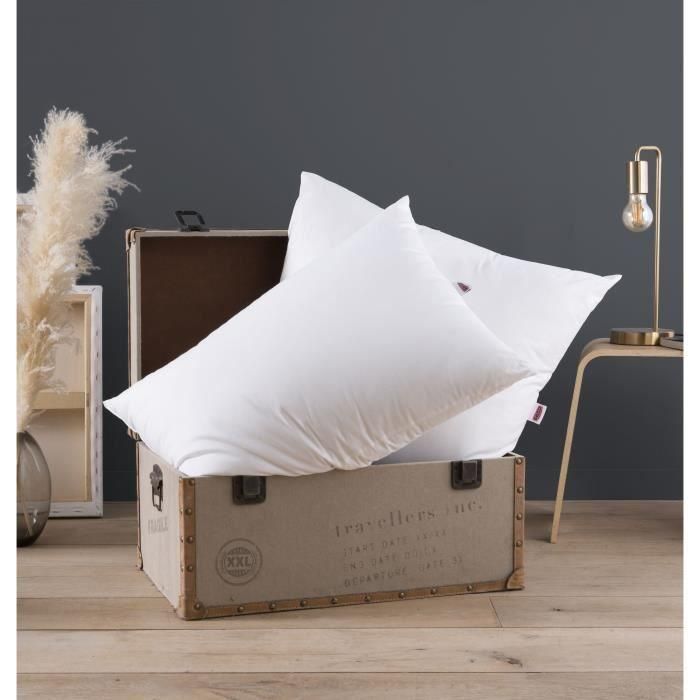 DODO Juego de 2 Almohadas Medianas - LO ESENCIAL - 50x70 cm - 100% Poliéster 2 DODO Juego de 2 Almohadas Medianas - LO ESENCIAL - 50x70 cm - 100% Poliéster 2
