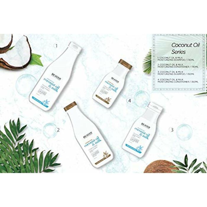 Beaver COCONUT OIL & QUINOA Champú Hidratante con Aceite de Coco y Aloe Vera 350 ml para Cabello Suave y Protegido 4 Beaver COCONUT OIL & QUINOA Champú Hidratante con Aceite de Coco y Aloe Vera 350 ml para Cabello Suave y Protegido 4