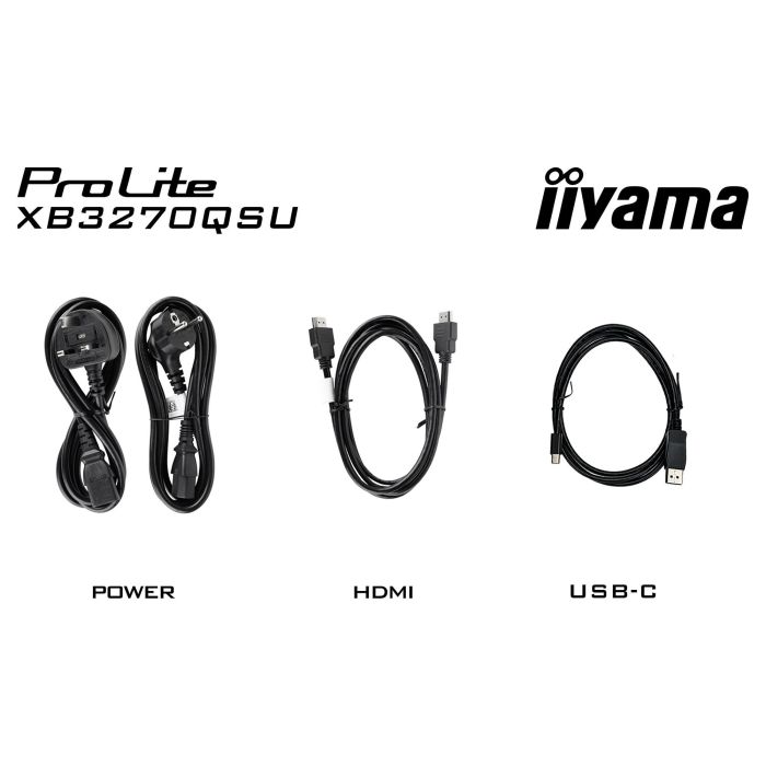 Iiyama XB3270QSU-B1 Monitor 32" IPS QHD 2560x1440 100Hz 3ms Regulable Altura HDMI DP USB 2