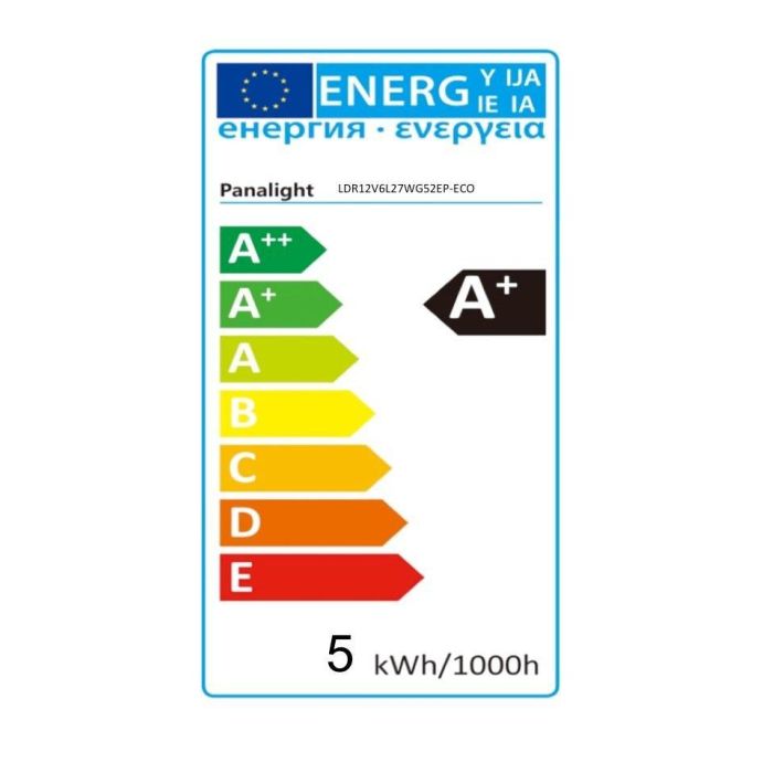 Lámpara Led Dicroica Gu5.3 De 5W 2700K Pack De 4 PANASONIC-PANALIGHT LDR12V6L27WG52EPL-ECO-4x 3