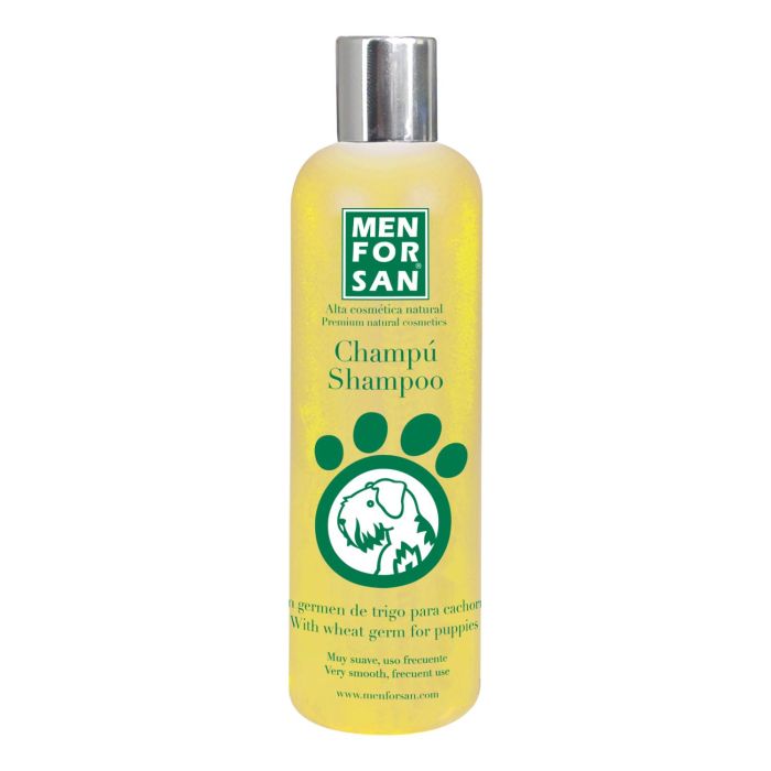 Men For San Champú con Germen de Trigo para Cachorros | Suavidad e Hidratación Profunda, No Irrita Ojos, pH Balanceado 300 mL