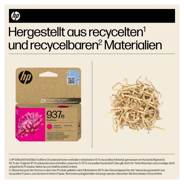 HP 937e Cartucho de Tinta Original EvoMore Magenta XL Alto Rendimiento 1650 Páginas Pack Individual 2