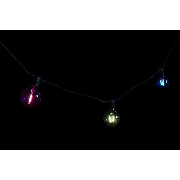 DKD Home Decor Guirnalda Terraza Y Jardin 7.5 x 13 x 850 cm Multicolor Exterior con 10 Leds Doble Filamento 1