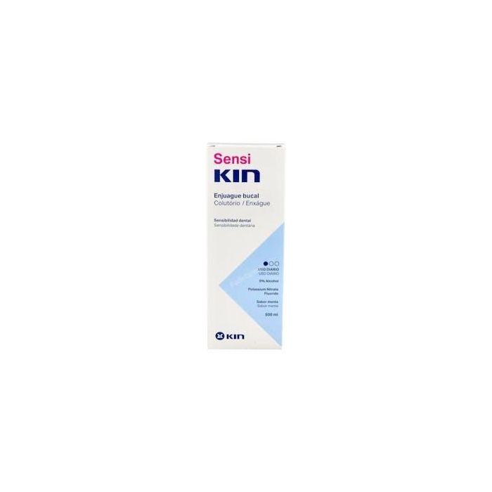 Kin Sensikin Enjuague Bucal para Sensibilidad Dental, Prevención Caries y Salud Gingival 500 ml Sin Gluten