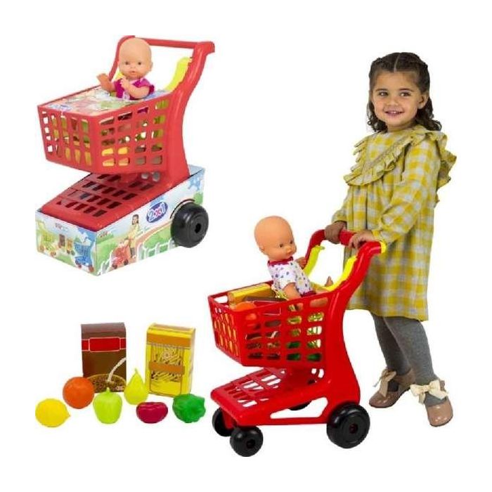 Vicam Carro Supermercado con Alimentos y Muñeco 2x1 - Modelos Surtidos 2