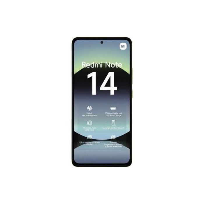 Xiaomi MZB0IZZEU Smartphone Redmi Note 14 8GB RAM 256GB 6.67" Verde, Cámara 108MP, 5500mAh, MediaTek Helio G99-Ultra, Pantalla AMOLED 120Hz 1 Xiaomi MZB0IZZEU Smartphone Redmi Note 14 8GB RAM 256GB 6.67" Verde, Cámara 108MP, 5500mAh, MediaTek Helio G99-Ultra, Pantalla AMOLED 120Hz 1