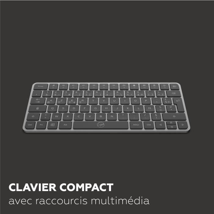 Mini teclado inalámbrico - Teclas planas - MOBILITY LAB - KP430W - AZERTY - FR - Negro 3