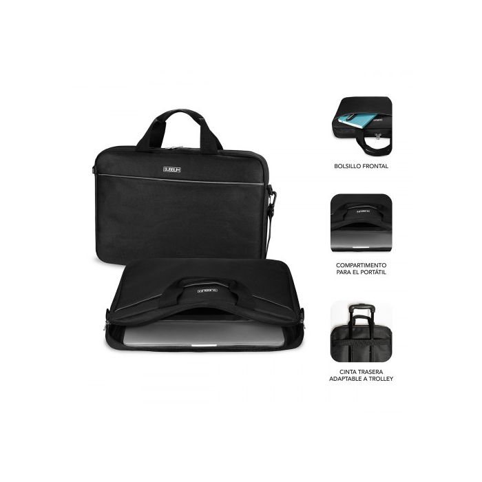 SUBBLIM Maletín con Ratón Select Pack Wired Mouse USB + Laptop bag 15,6" 1