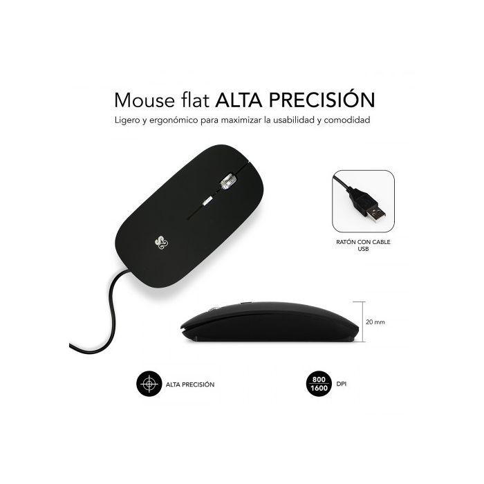 SUBBLIM Maletín con Ratón Select Pack Wired Mouse USB + Laptop bag 15,6" 3