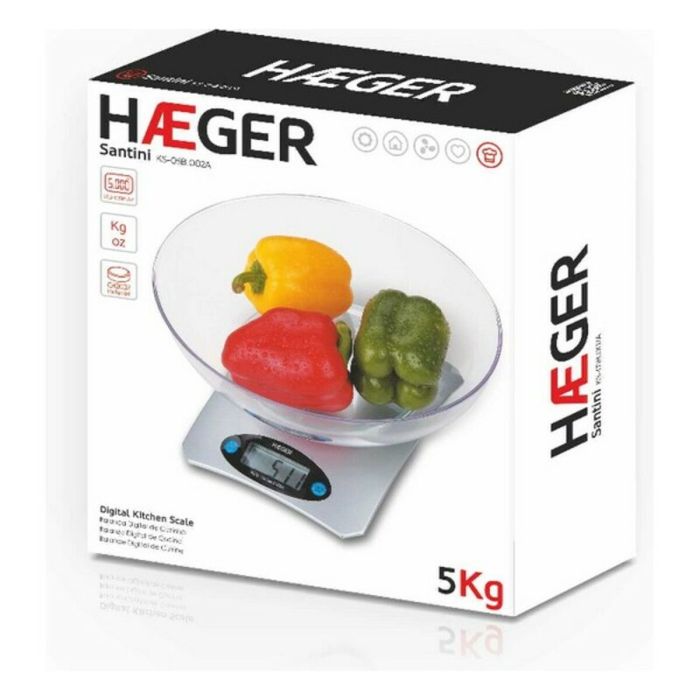 Báscula Digital de Cocina Haeger KS-05B.002B 5 kg Negro 1