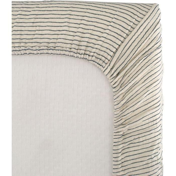 Domiva DOM3700948339886 Sábana bajera arrullo Gasa de algodón Rayas 70x140 cm Domiva DOM3700948339886 Sábana bajera arrullo Gasa de algodón Rayas 70x140 cm