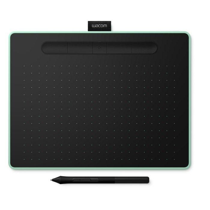 Wacom Medium Tablet with Pressure-Sensitive, 216x135mm, USB/Bluetooth 4.2, Expresskeys, 2540lpi, 133pps, 410g, Black/Pistachio Green