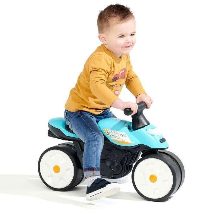 Falk Bicicleta sin pedales Street Champion, Ruedas Silenciosas, Manillar Direccional, Azul, Hecha en Francia, Niños 1-3 años 2