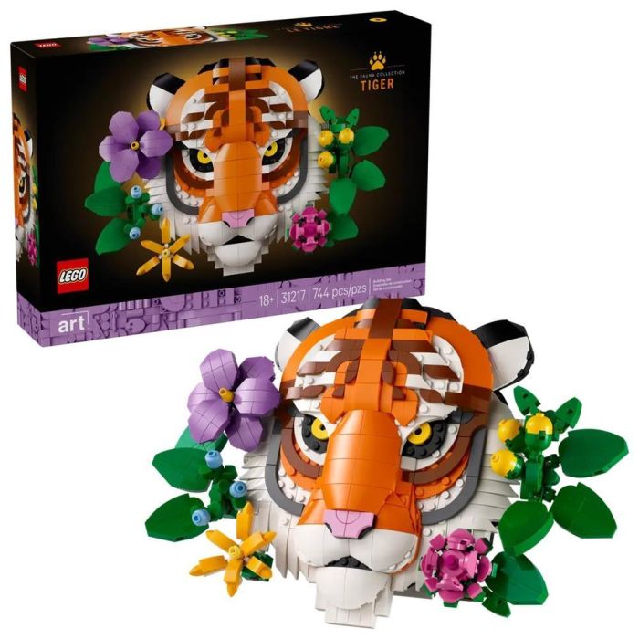 LEGO Colección Fauna: Tigre - Set de Construcción Art 3D para Adultos | Obra Decorativa con Flores y Plantas Estilizadas, 744 piezas LEGO Colección Fauna: Tigre - Set de Construcción Art 3D para Adultos | Obra Decorativa con Flores y Plantas Estilizadas, 744 piezas