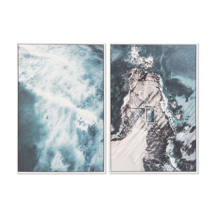 Cuadro Atlantico DKD Home Decor Azul Blanco 4.5 x 93 x 62.5 cm (2 Unidades) Cuadro Atlantico DKD Home Decor Azul Blanco 4.5 x 93 x 62.5 cm (2 Unidades)