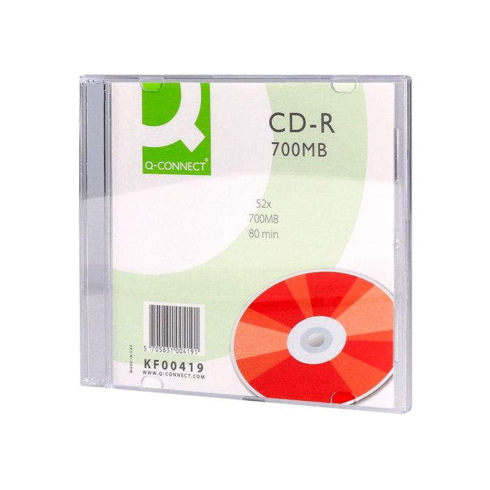 Cd-R Q-Connect Capacidad 700Mb Duracion 80Min Velocidad 52X Caja Slim 3 Cd-R Q-Connect Capacidad 700Mb Duracion 80Min Velocidad 52X Caja Slim 3