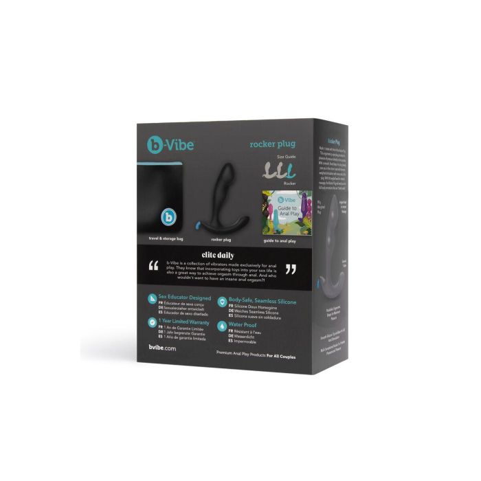 Plug Anal B-Vibe ROCKER Negro 4 Plug Anal B-Vibe ROCKER Negro 4