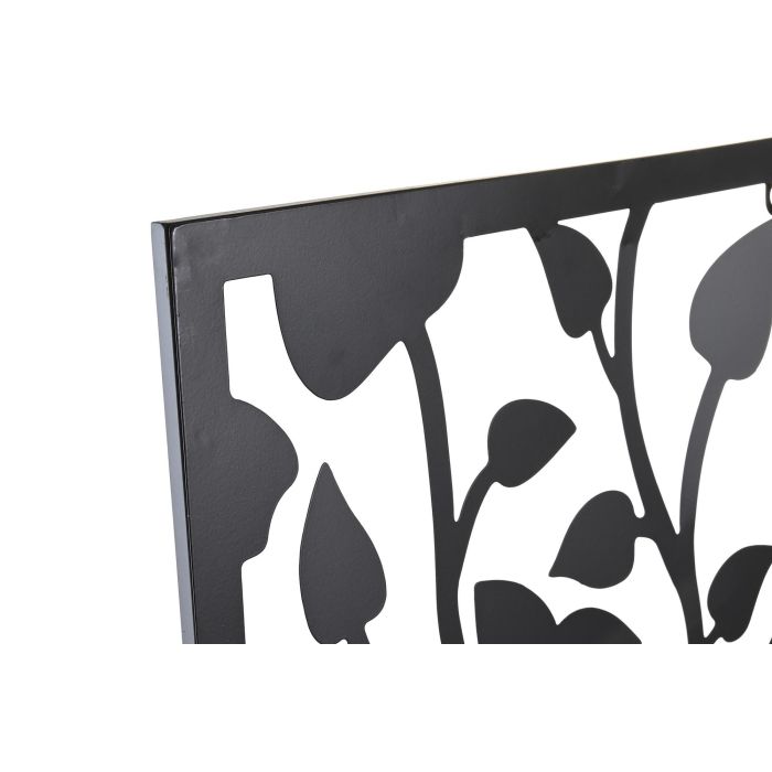 DKD Home Decor Decoración Pared Shabby Árbol Metal Negro 90 x 70 cm Set de 2 1