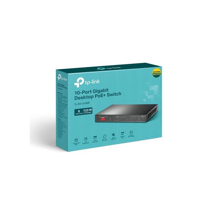 TP-Link TL-SG1210MP switch No administrado Gigabit Ethernet (10/100/1000) Energía sobre Ethernet (PoE) Negro 3