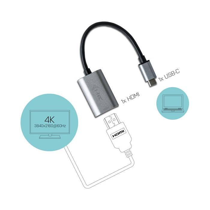 Adaptador USB C a HDMI i-Tec C31METALHDMI60HZ Gris 3