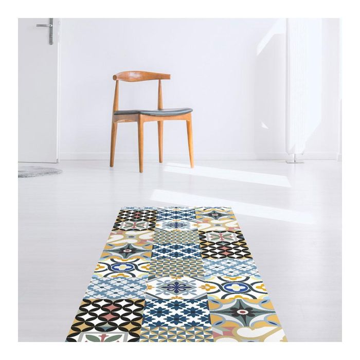 Croma Collection Alfombra Vinílica Hidráulico Azul Estampado 50 x 140 cm Antideslizante y Lavable 2 Croma Collection Alfombra Vinílica Hidráulico Azul Estampado 50 x 140 cm Antideslizante y Lavable 2